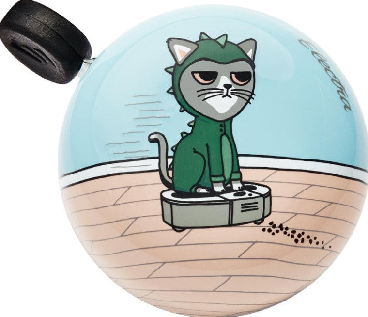 Electra Domed Bike Bell Ringer Studio Image Dinosaur Cat