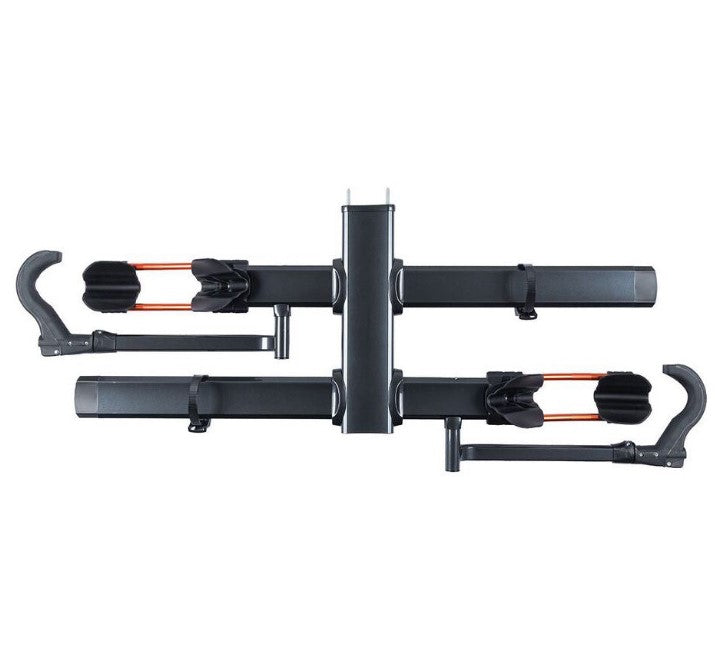 Kuat NV 2.0 Gray-Orange Anodized 2 Bike Add On Hitch Rack Top View Studio Image
