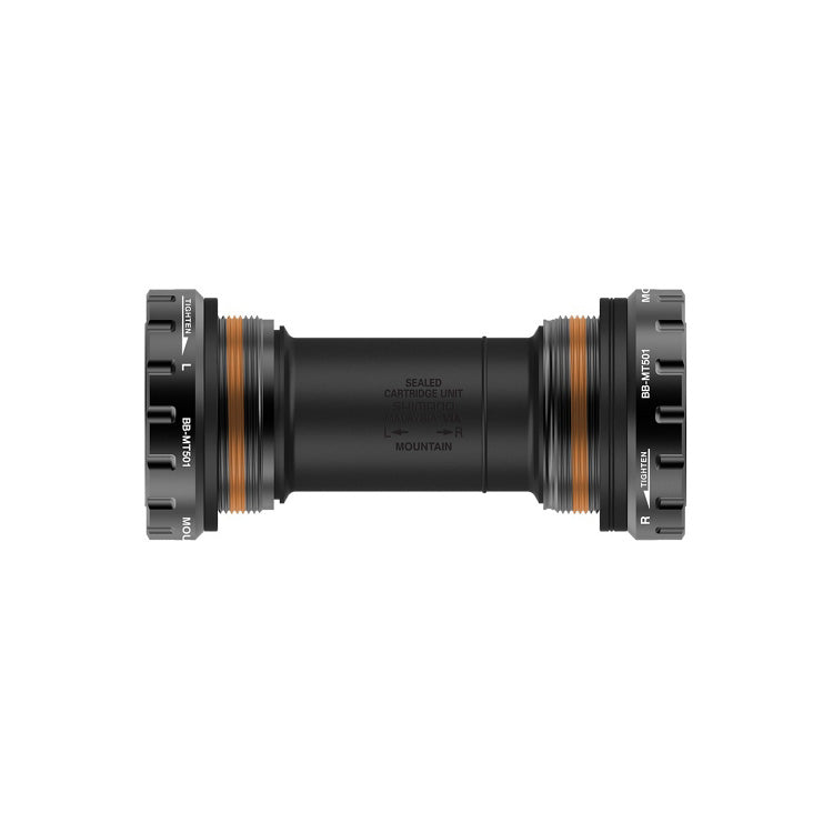 Shimano BB-MT501 Fits Hollowtech II Spindle 68/73mm Black English Bottom Bracket studio image front