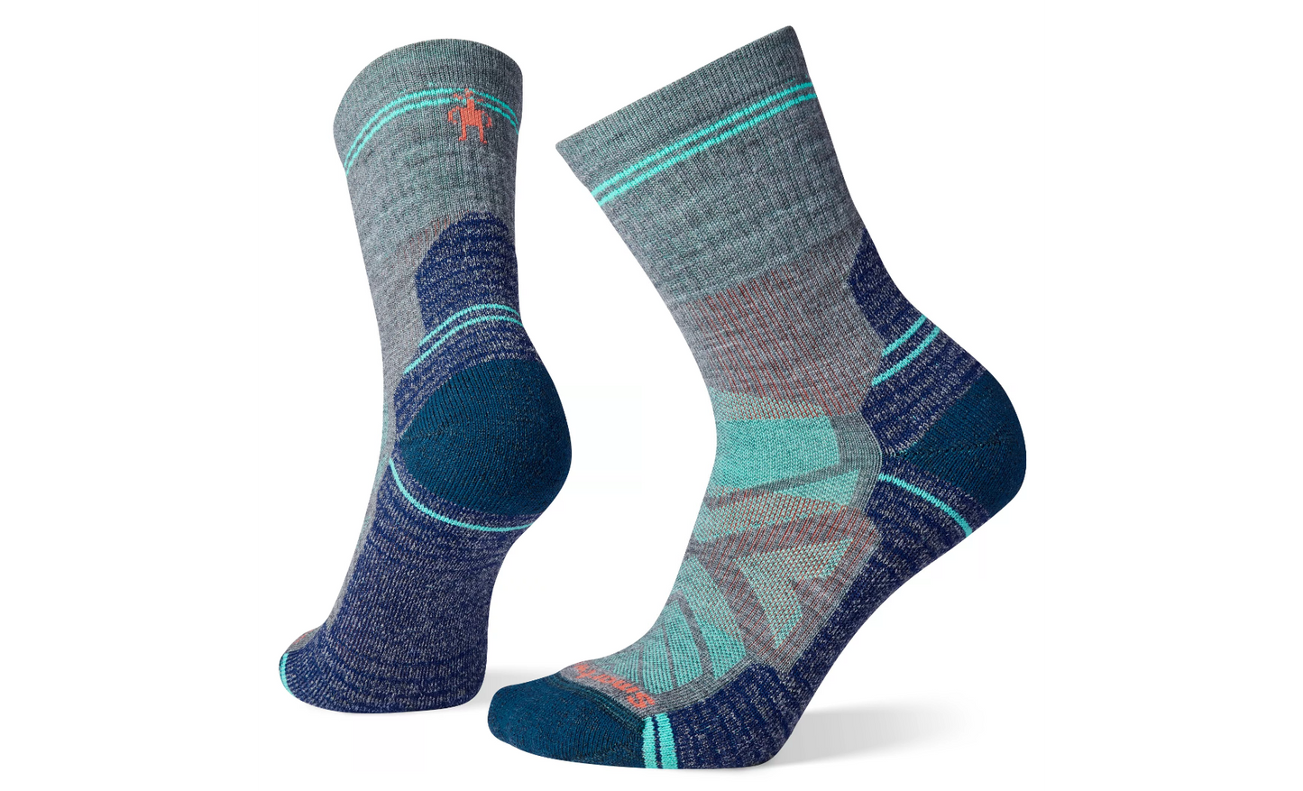 Smartwool Womens Hike Light Cushion Mid Crew Merino Wool Socks Medium Gray