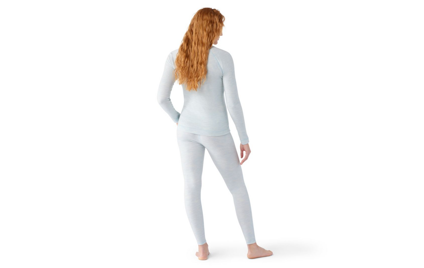 Smartwool Womens Thermal Base Layer Crew Winter Sky Studio Image Back