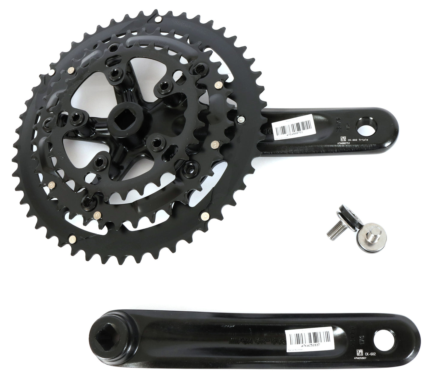 Full Speed Ahead Vero Triple JIS Crankset 130 BCD /170mm as shown on a white background