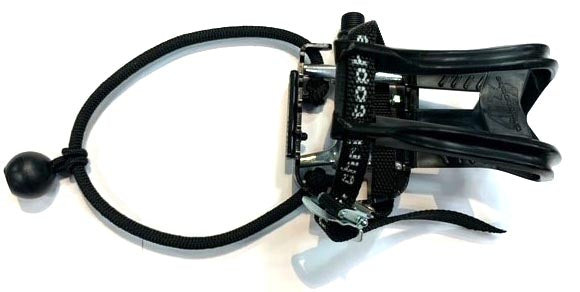 Hase Adult Pedal w/Toe Clip & Adjustable Heel Sling Left