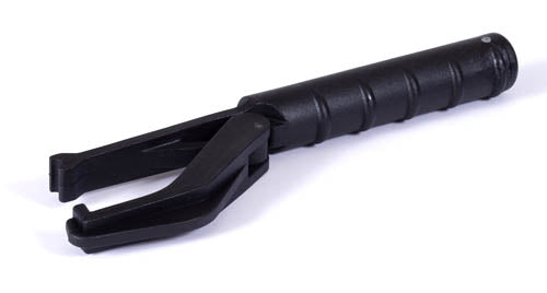 Studio image of black plastic Kool Stop tire bead jack tool.