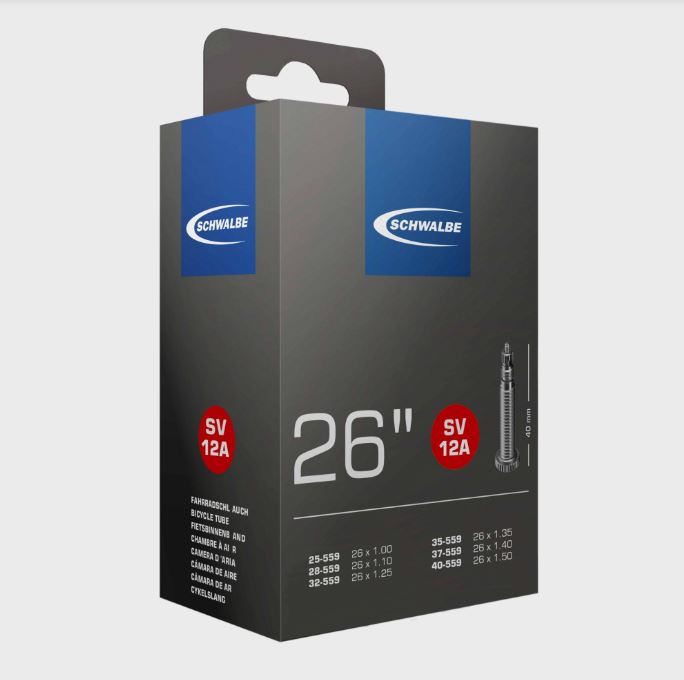 Schwalbe SV12A Presta Valve Tube 26 x 1.1-1.5 inch (559mm)