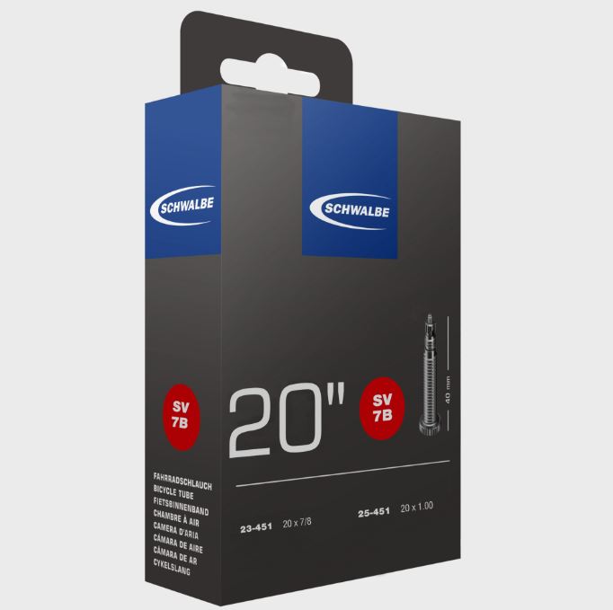 Schwalbe SV7B Presta Valve Tube 20 x 1.0 inch (451mm)