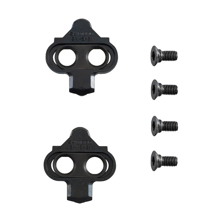 Shimano Deore XT PD-M8120 Clipless Pedals w/Cleat (SM-SH51) showing the provided clips and screws to attach them to the bike.