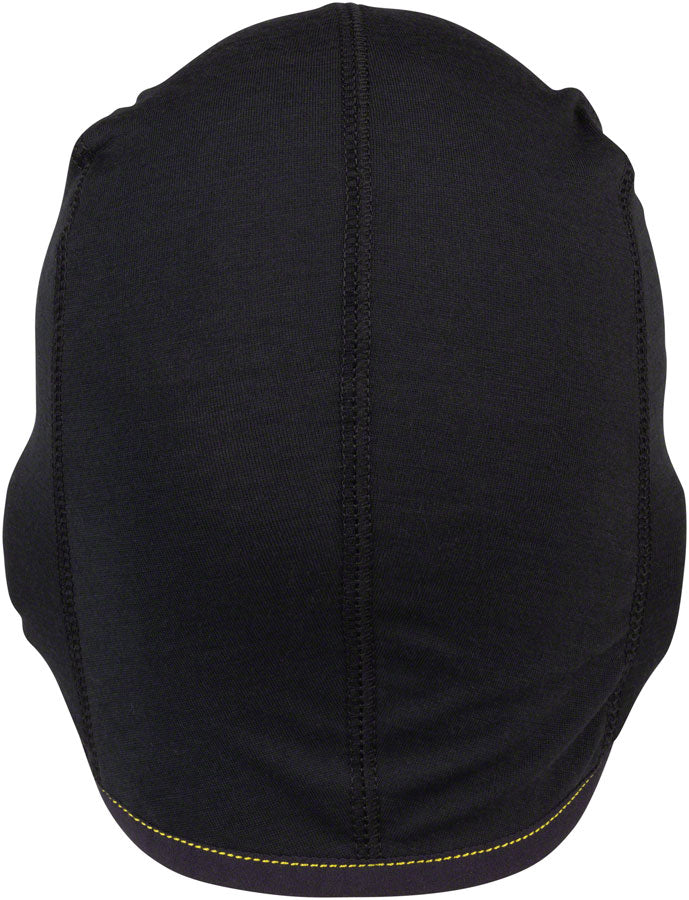 45NRTH Stavanger Lightweight Wool Helmet Liner Hat Back Studio Image