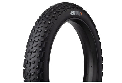 45NRTH Dillinger 5 Studded Folding 120 tpi Fat Tire 26 x 4.6", studio front quarter view