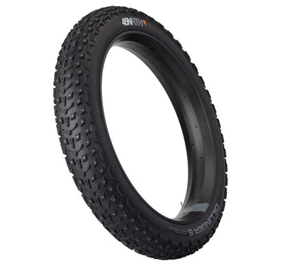 45NRTH Dillinger 5 Studded Folding 120 tpi Fat Tire 26 x 4.6", studio full tire view