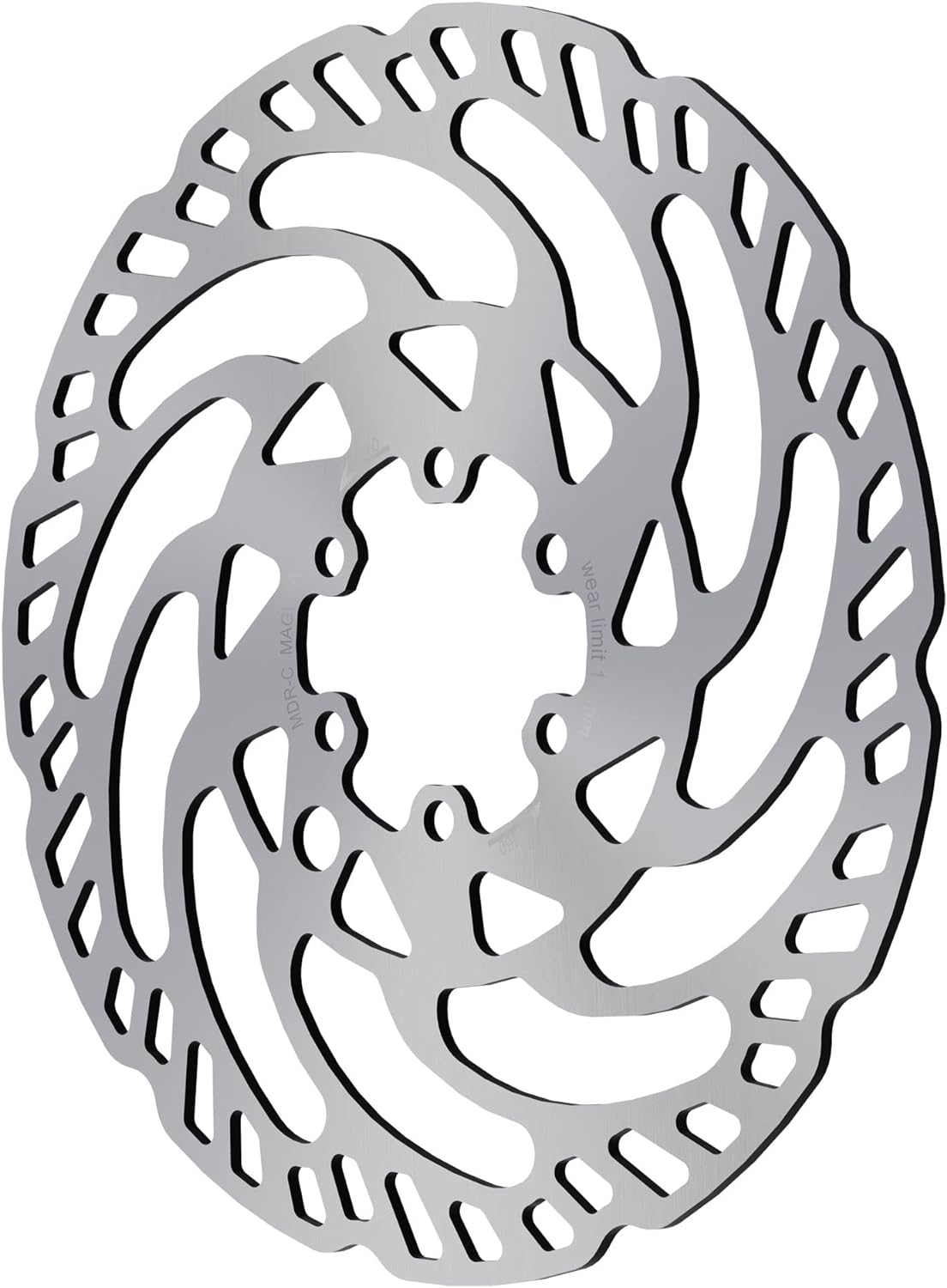 Magura MDR-C 160mm 6-Bolt eBike Optimized Silver Disc Brake Rotor studio image
