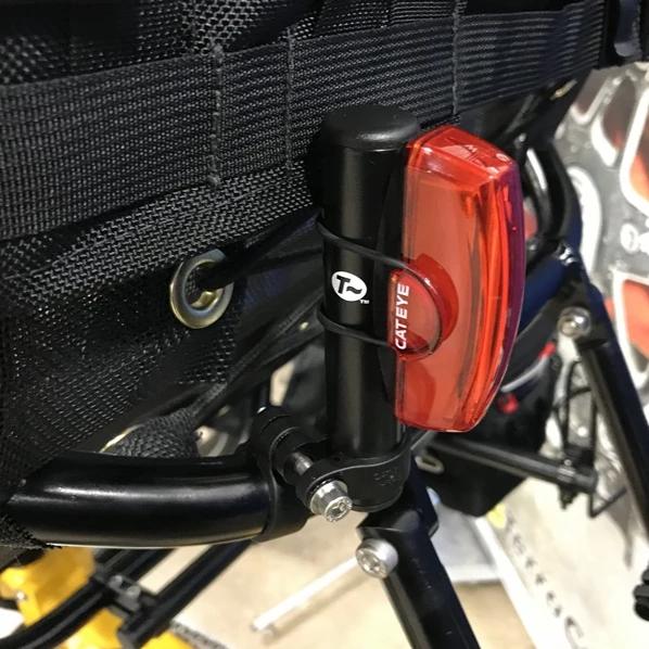 T-Cycle Vertical Rear Light Mount 1" on trike