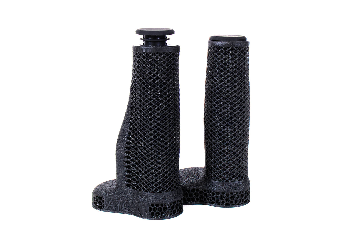 ATC Bio Vertical Grips for recumbent trike studio image rear quarter view