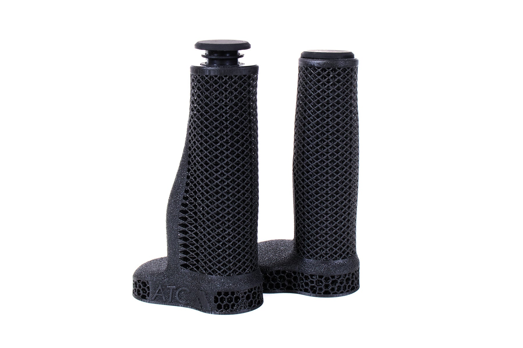 ATC Bio Vertical Grips for recumbent trike studio image rear quarter view