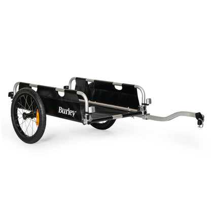 Front quarter view of the Burley Flatbed Cargo Trailer, shown on a white background.