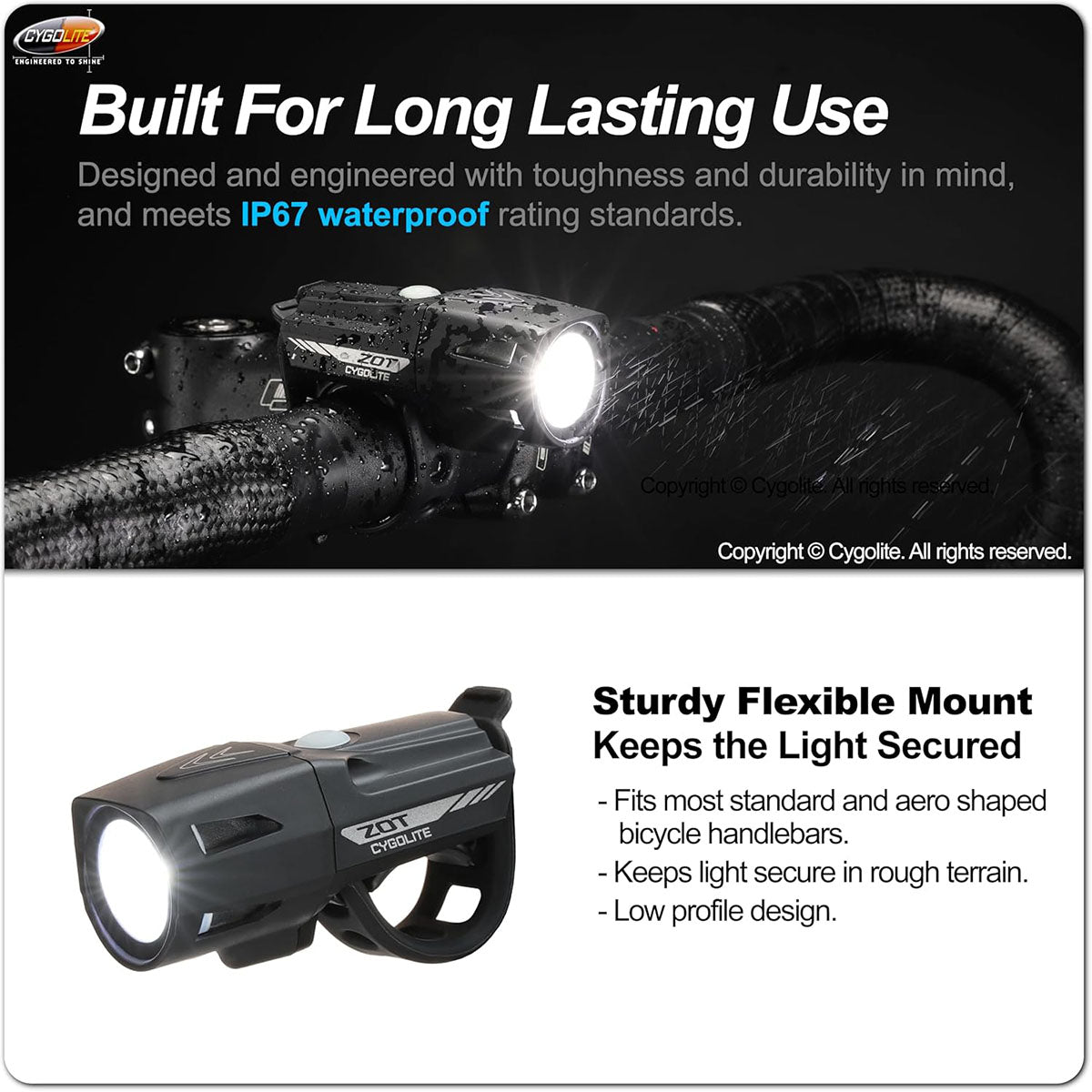 Cygolite Zot 600 Headlight, features view