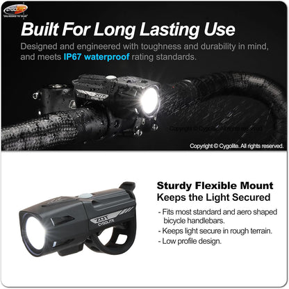 Cygolite Zot 600 Headlight, features view