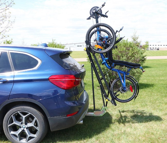 Draftmaster Auto Rack HR-1T Trike - 2" Hitch On a Blue Vehicle With Trike