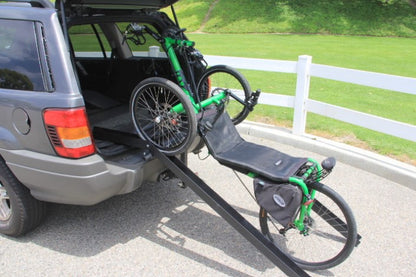 Easy Load Ramp System XL 5-8 Ft Two Ramps Outside Image with trike