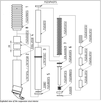 HP Velotechnik Suspension Strut Interior Diagram