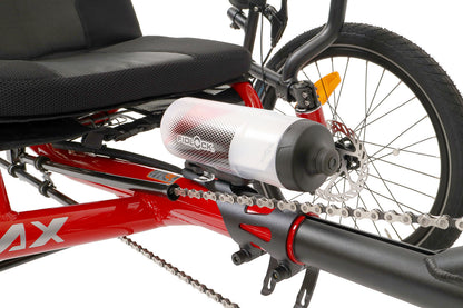 Fidlock TWIST 600 Bottle and Bike Base, studio front quarter view, shown mounted on trike