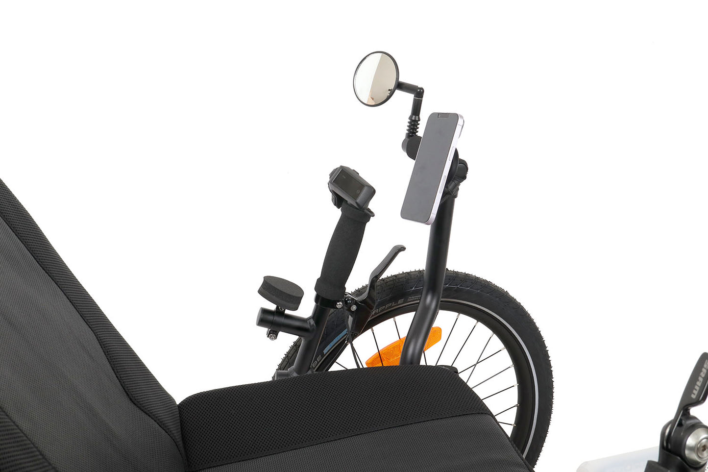 Fidlock VACUUM Universal Phone Patch, studio view shown mounted on trike