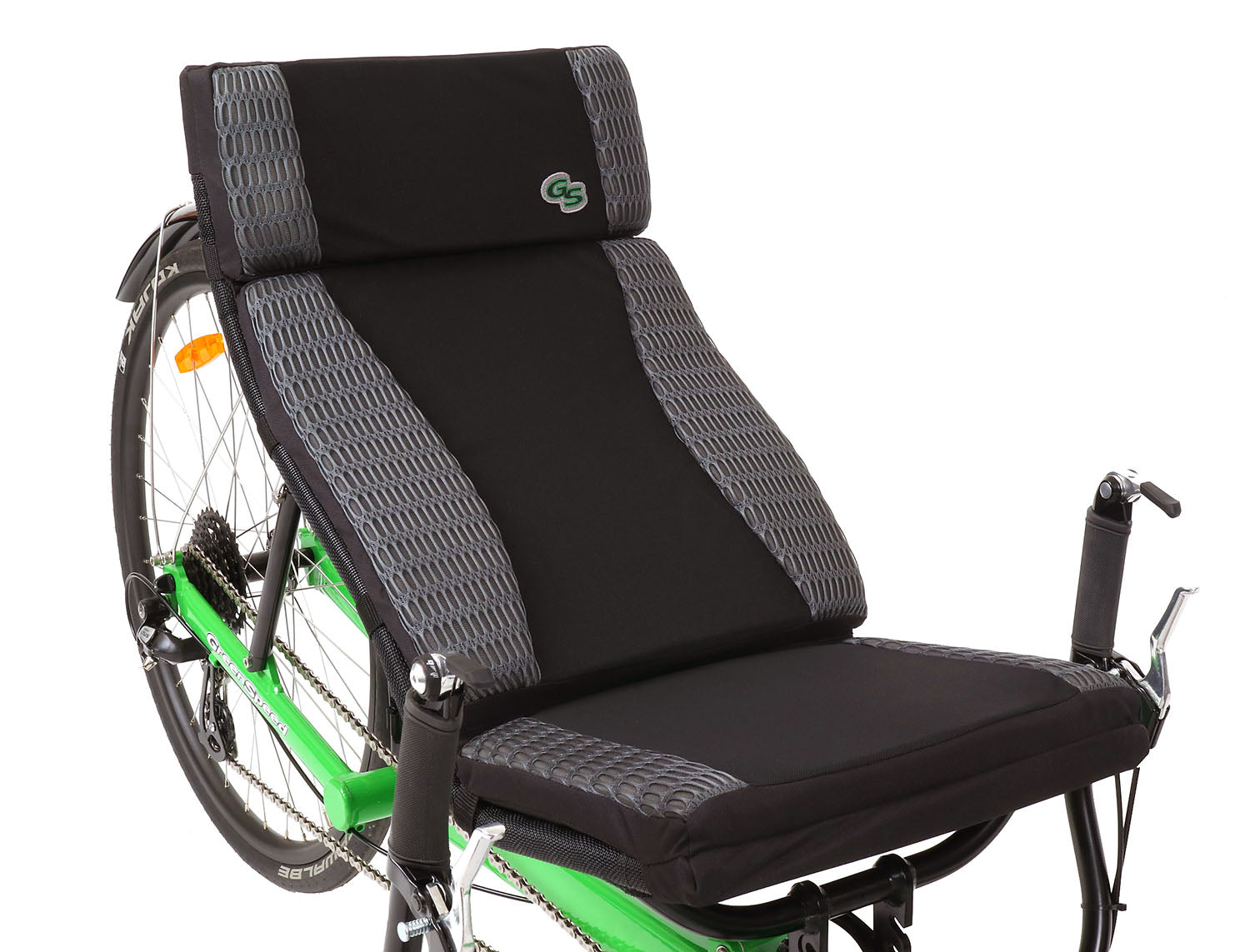 Greenspeed Seat Pad, studio front quarter view
