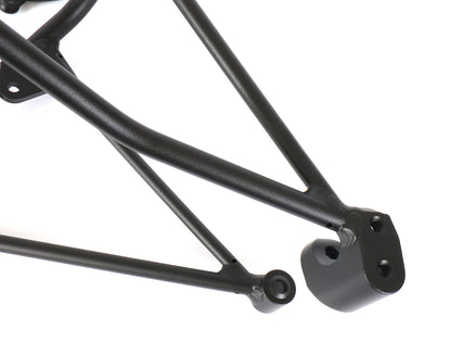 ICE Rear Rack For 20 Inch Suspension W/Top Bag Adapter detail showing battery mount attachment point