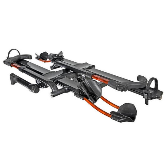 Kuat NV 2.0 Gray-Orange Anodized 2 Bike Rack Fits 1.25" Receiver Side Studio Image