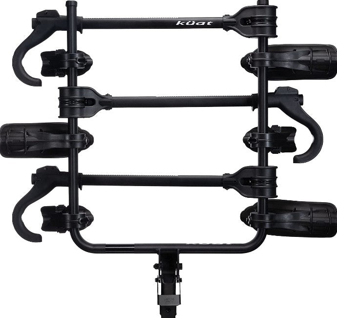 Kuat Transfer v2 Black 3-Bike Rack Fits 2" Receiver Top View Studio Image