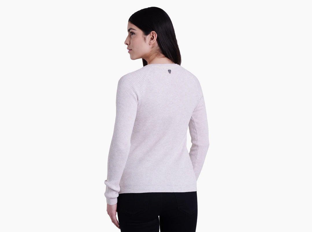 Kuhl Womens Gemma Sweater Ivory studio image back