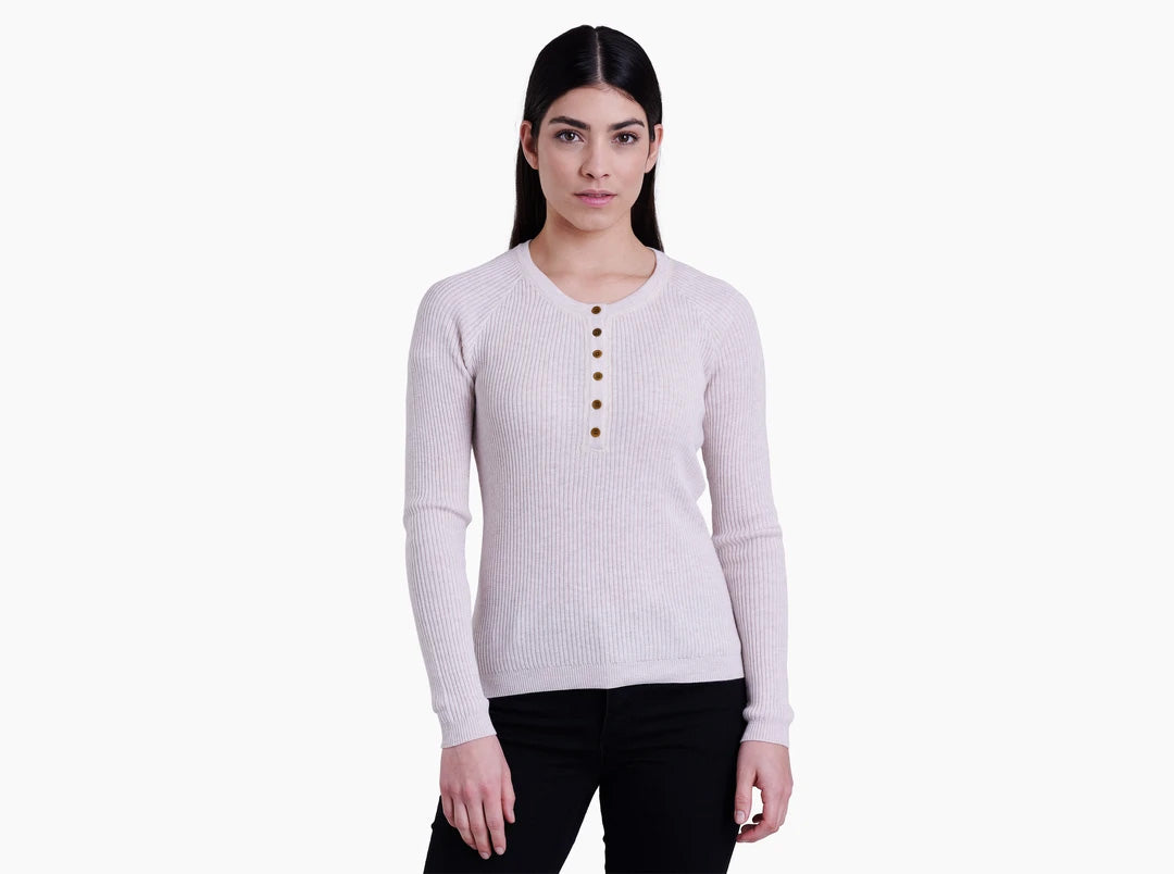 Kuhl Womens Gemma Sweater Ivory studio image front