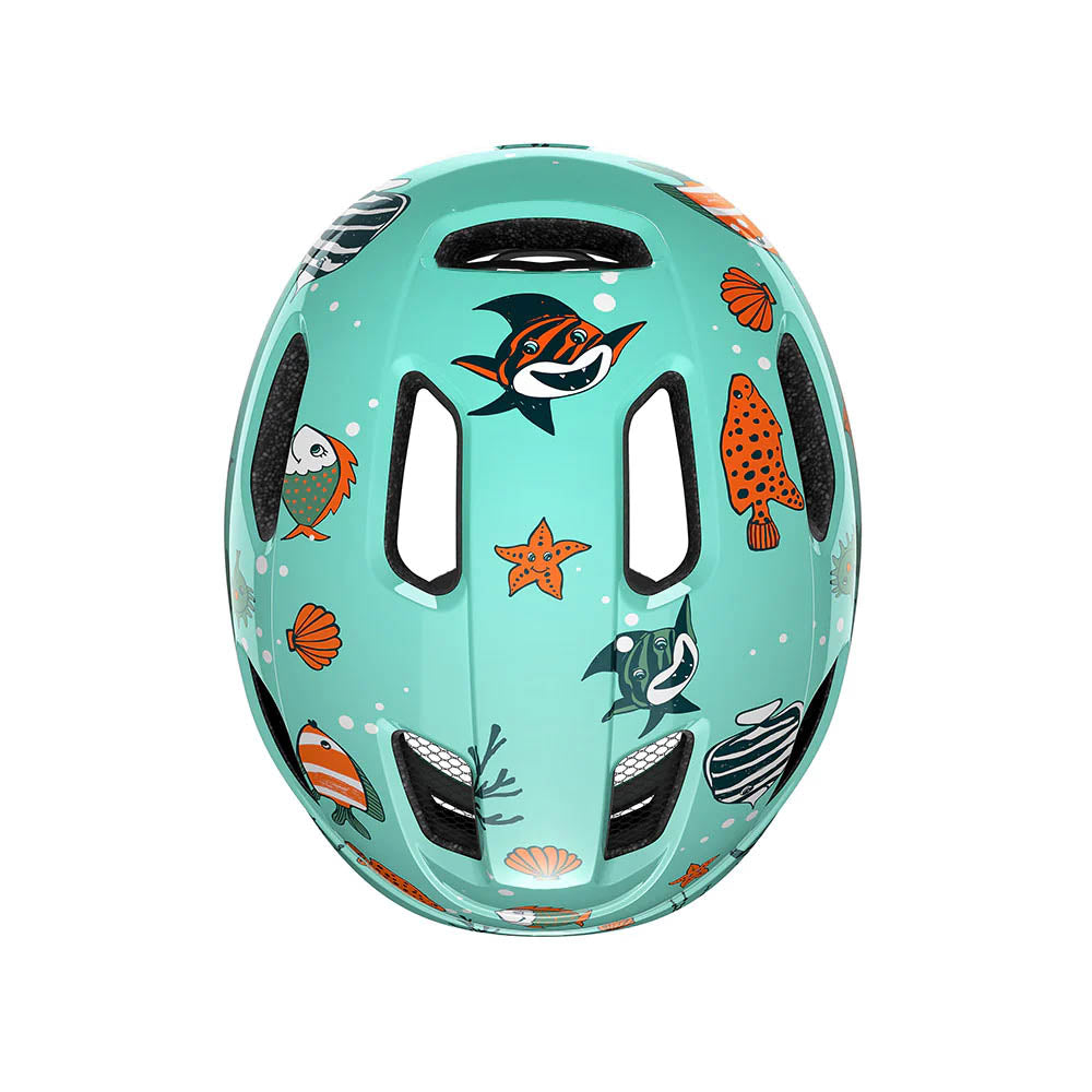 Lazer Pnut Kineticore Helmet Youth sealife top down view