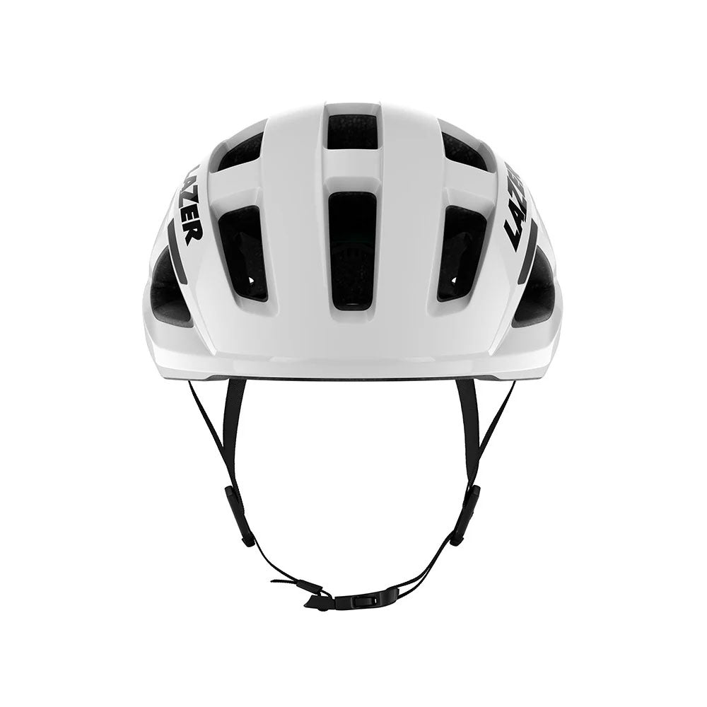 Lazer Tonic Kineticore Helmet White Orange, studio front view