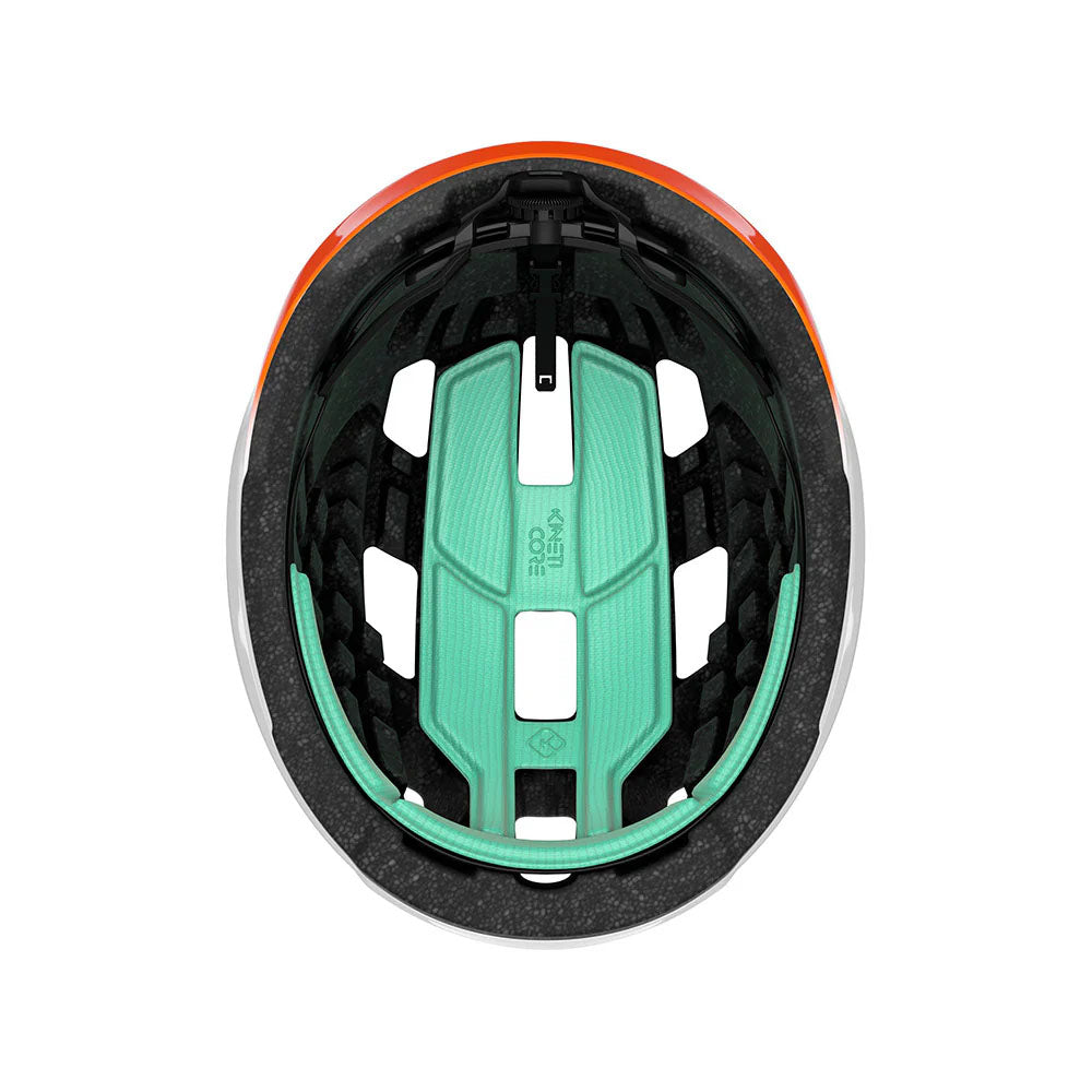 Lazer Tonic Kineticore Helmet White Orange, studio inside view