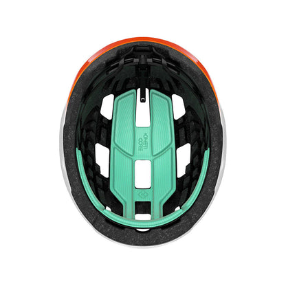 Lazer Tonic Kineticore Helmet White Orange, studio inside view