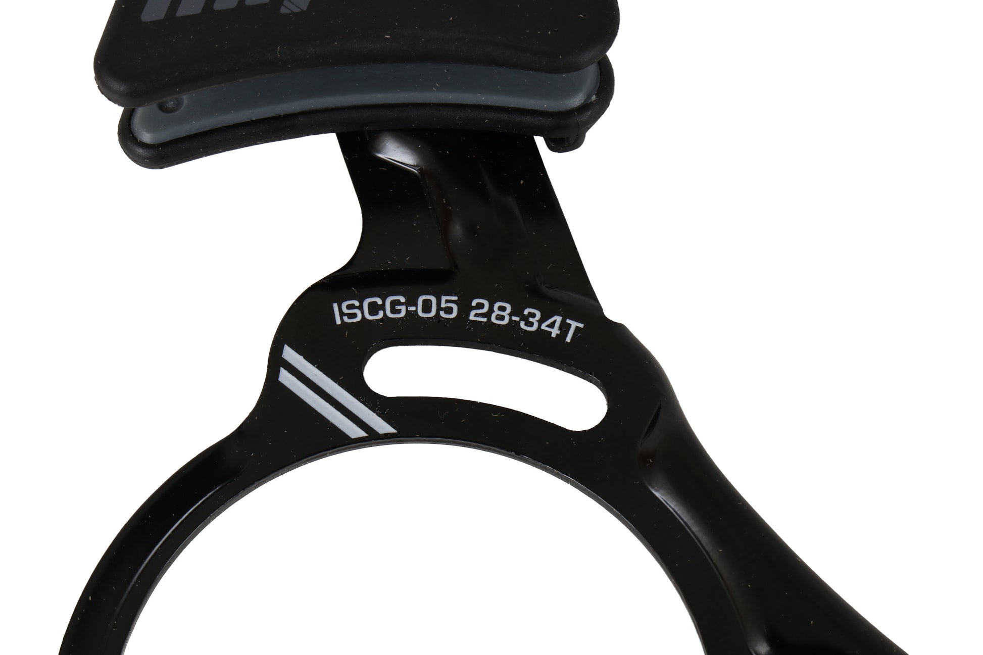 Close up of item number on MRP chain guide ISCG-05 28-34T