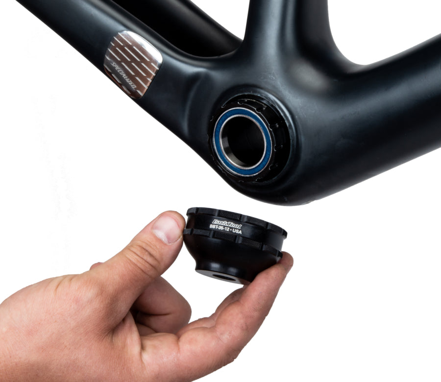 Park Tool BBT-35-12 Bottom Bracket Tool being fit to a bottom bracket