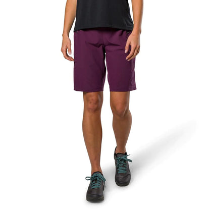 Pearl Izumi Womens Cayon Shorts Dark Violet, studio model front color view