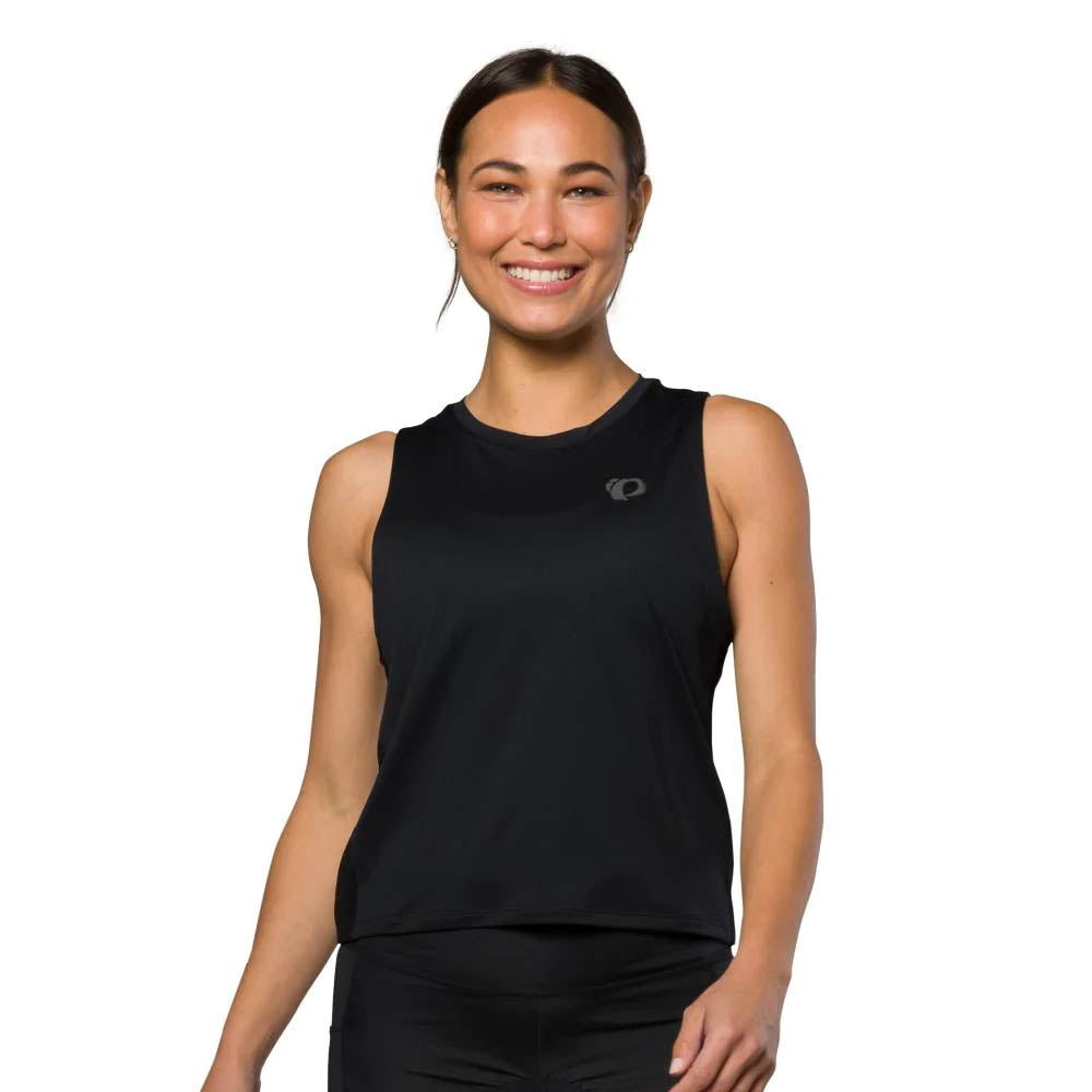 Pearl Izumi Womens Sugar Air Tank black front studio image