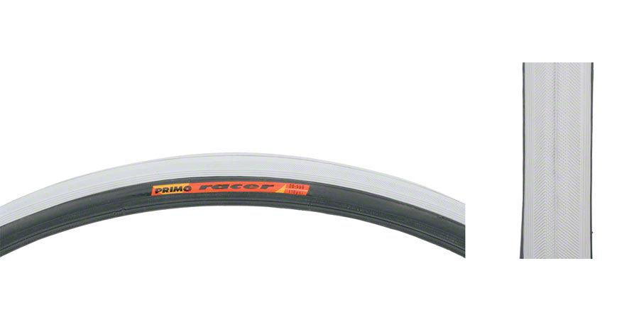 Primo Wire Bead Gray Wheelchair Tire, studio side view