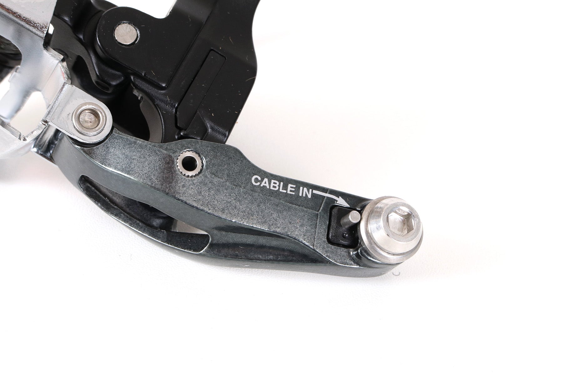 Shimano Tiagra FD-4700 10-Speed Double 34.9mm Front Derailleur Close Up Studio Image