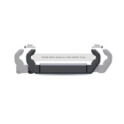 SP Connect Bike Bundle with Universal Bike Mount and Universal Phone Clamp, clamp size view