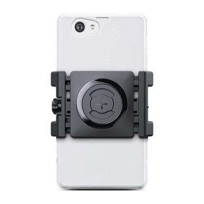 SP Connect Bike Bundle with Universal Bike Mount and Universal Phone Clamp, clamp on phone view