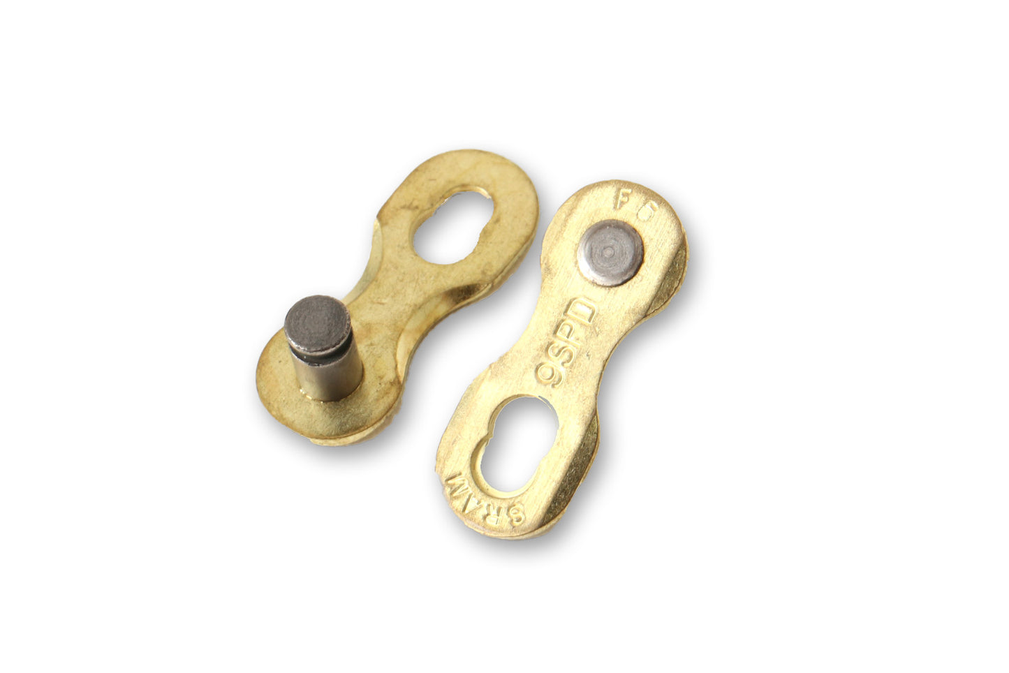 SRAM 9 Speed Gold Single PowerLock studio image side