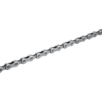 Shimano Deore CN-M6100 Hyperglide+ 126 Links Silver 12 Speed Chain studio image right quarter