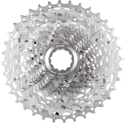 Shimano Deore XT CS-M771 10 Speed 11-36t Silver Cassette, studio photo
