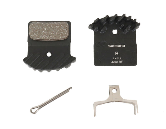 Shimano J05A-RF Disc Brake Pad Resin w/Fins top view
