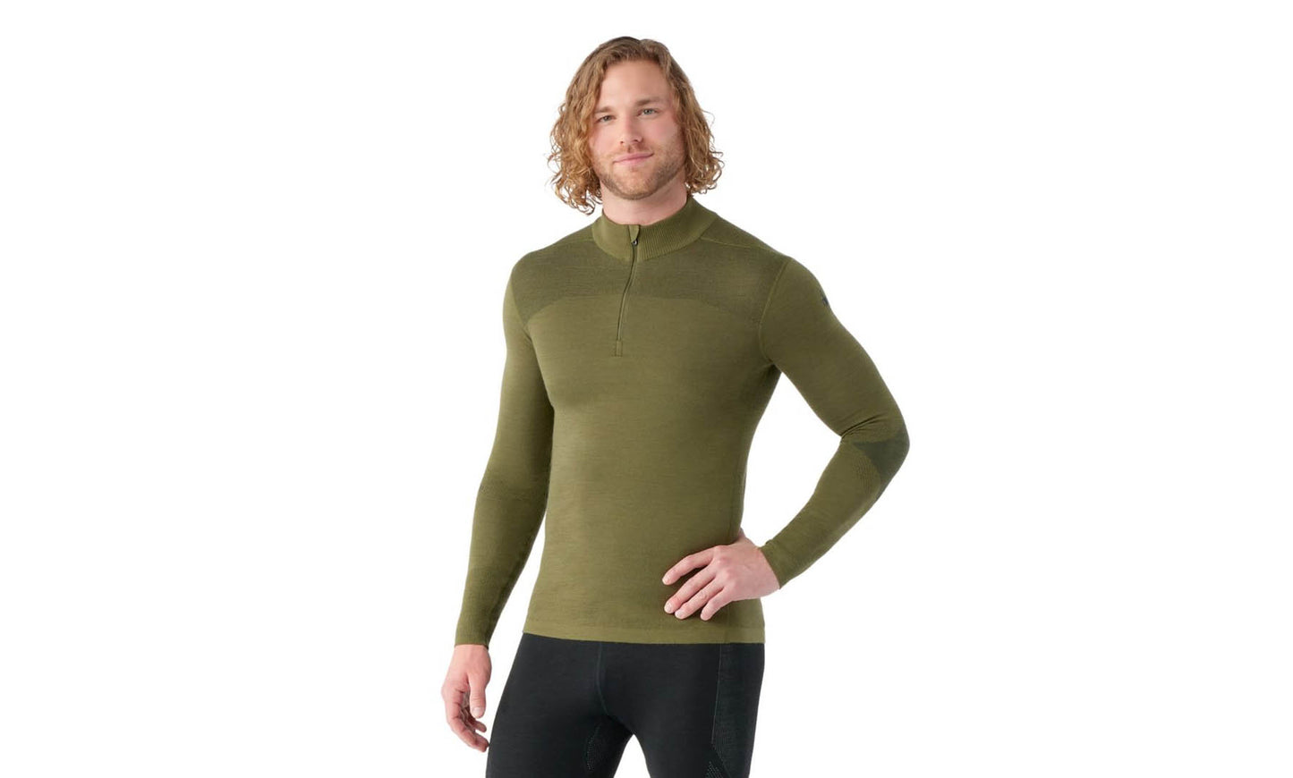 Smartwool Intraknit Thermal Merino Base 1/4 Zip Moss