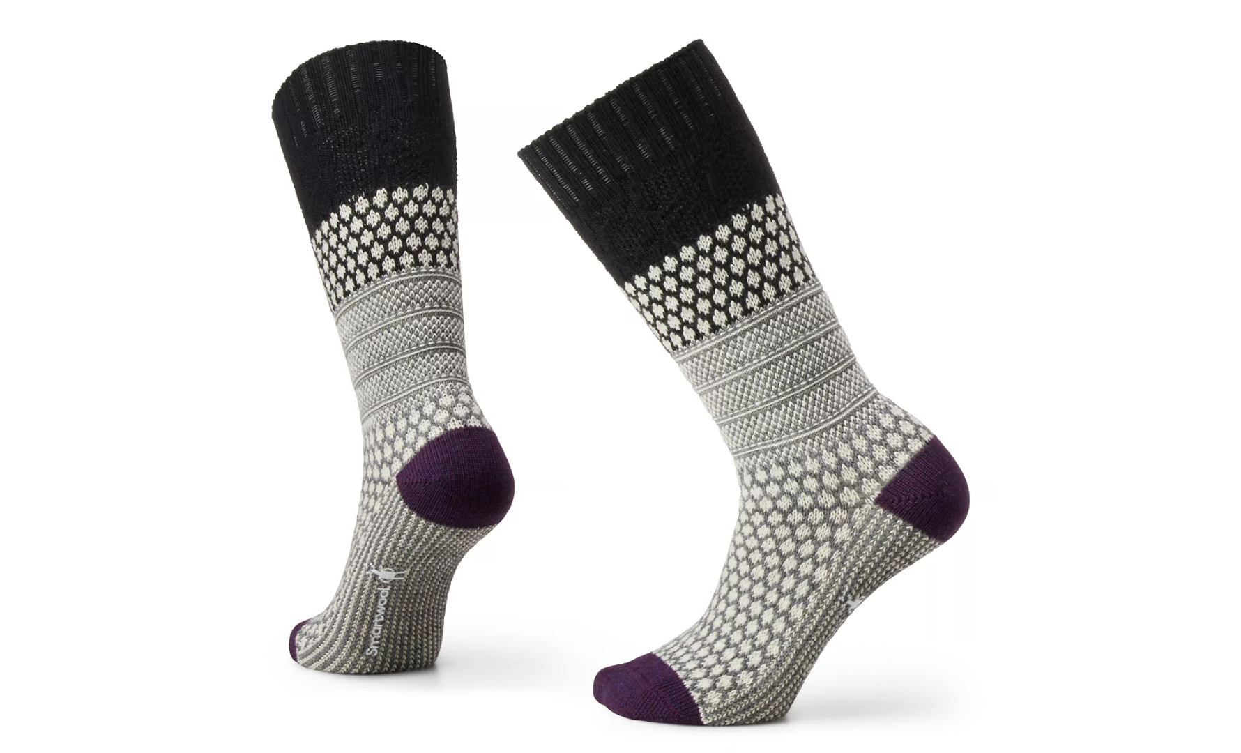 Smartwool Unisex Everyday Popcorn Cable Merino Wool Crew Socks Black
